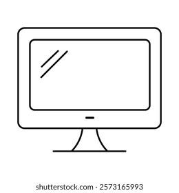 T.V. icon vector sign. Monitor icon. Wall TV icon. vector illustration.