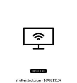 Vector de icono de TV: signo o símbolo