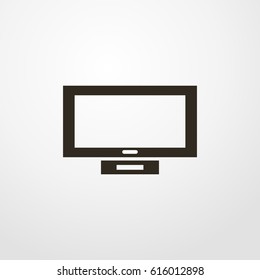 TV icon. vector sign symbol on white background