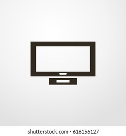 TV icon. vector sign symbol on white background
