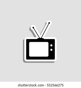 TV  icon - vector  sticker