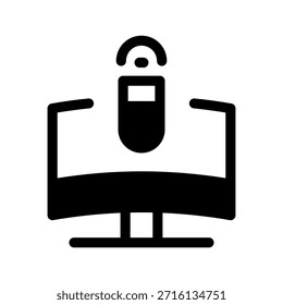 Ilustración de diseño de símbolo de Vector de icono de televisión