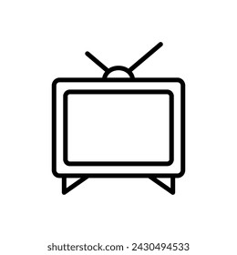 Vector de icono de televisión. vector de icono de televisión