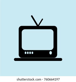 tv icon vector, television