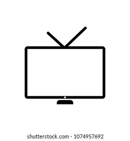 tv icon, vector television screen illustration, video show, entertainment symbol. Vector illustration.