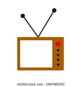 tv icon, vector television screen illustration, video show. entertainment symbol.