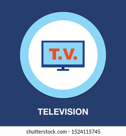 tv icon, vector television screen - watching television icon, television screen isolated