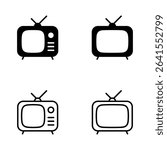 Tv icon vector. television sign and symbol