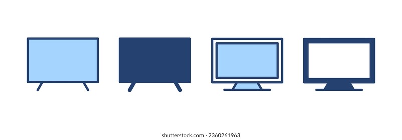 Tv icon vector. television sign and symbol