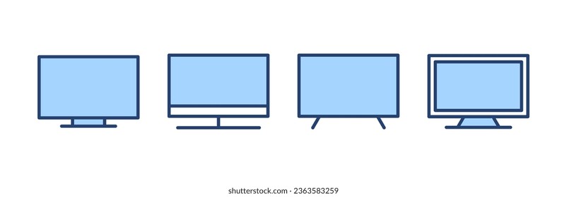 Tv icon vector. television sign and symbol