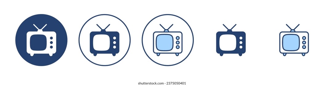 Tv icon vector. television sign and symbol