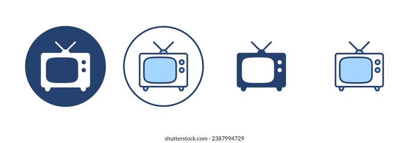 Vector de icono de tv. símbolo y señal de televisión