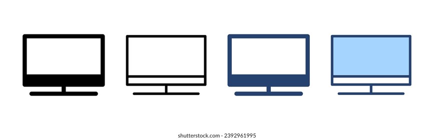 Tv icon vector. television sign and symbol