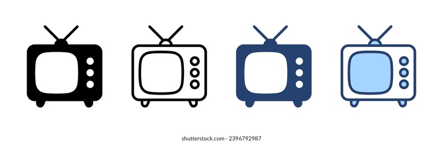 Tv icon vector. television sign and symbol