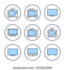 Tv icon vector. television sign and symbol