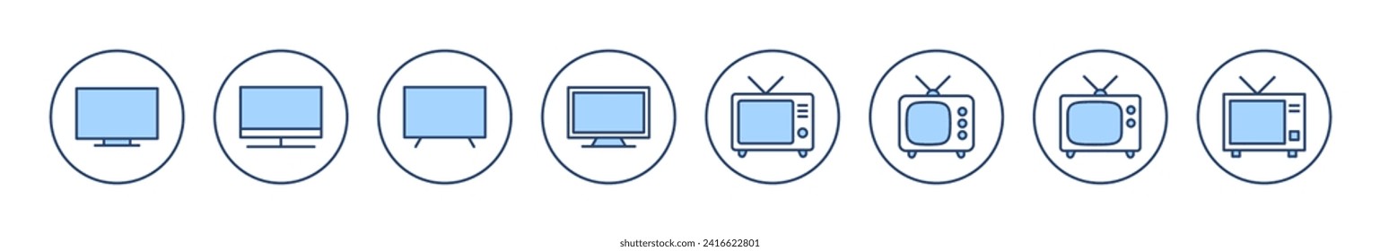 Tv icon vector. television sign and symbol
