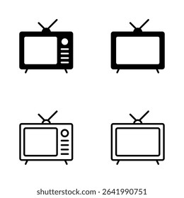 Tv icon vector. television sign and symbol