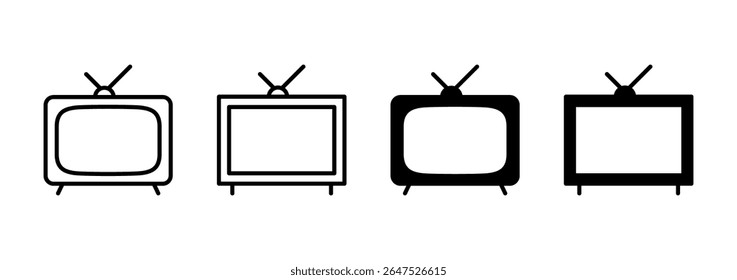 Tv icon vector. television sign and symbol