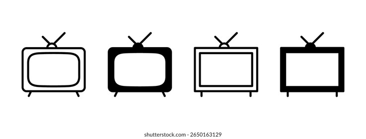 TV-Symbol, Vektor. Fernsehzeichen und -symbol