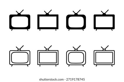 Ícone de TV vetor. sinal e símbolo de televisão