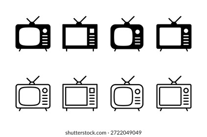 Ícone de TV vetor. sinal e símbolo de televisão