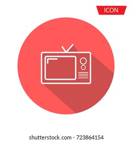 Tv Icon vector in trendy flat style isolated on background, Television symbol.