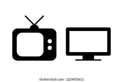 Tv icon vector for web and mobile app. television sign and symbol