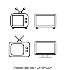 Tv icon vector for web and mobile app. television sign and symbol