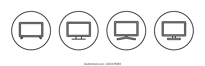 Tv icon vector for web and mobile app. television sign and symbol