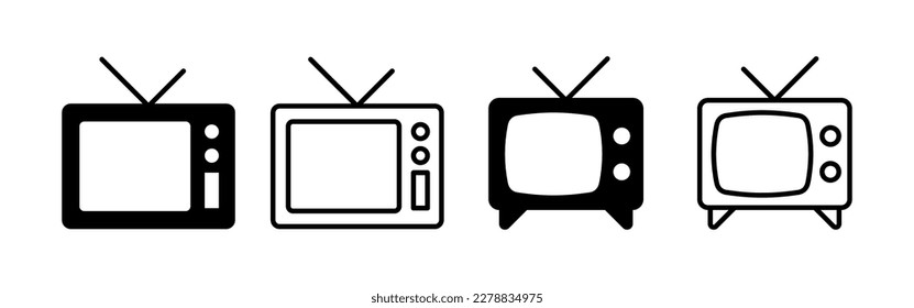 Tv icon vector for web and mobile app. television sign and symbol