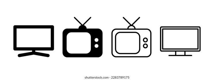 Tv icon vector for web and mobile app. television sign and symbol