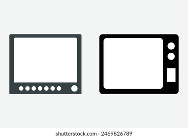 Tv icon vector for web and mobile app. television sign and symbol. Old Tv icon vector isolated on grey background. Vector illustration. Eps file 152.