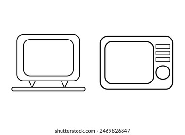 Tv icon vector for web and mobile app. television sign and symbol. Old Tv icon vector isolated on white background. Vector illustration. Eps file 141.