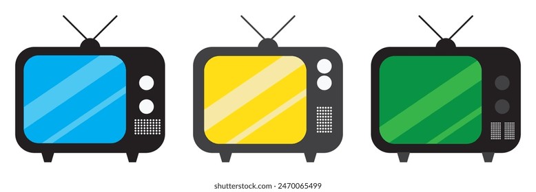 Tv icon vector for web and mobile app. television sign and symbol. Tv icons set. television sign and symbol. 7891