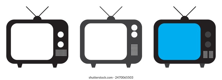 Tv icon vector for web and mobile app. television sign and symbol. Tv icons set. television sign and symbol. 7891