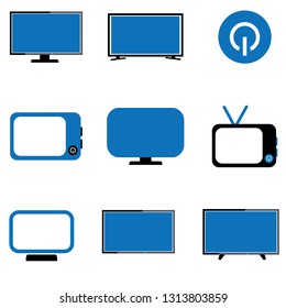 TV icons set