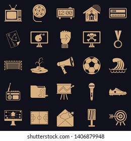 TV icons set. Simple set of 25 tv vector icons for web for any design