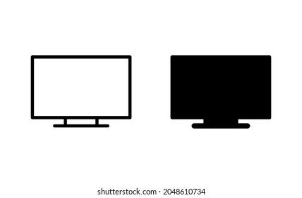 Tv icons set. television sign and symbol