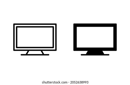 Tv icons set. television sign and symbol