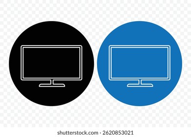Conjunto de Vector de iconos de televisión. Vector de iconos de televisión. Icono de televisión de pantalla ancha. Ilustración vectorial.