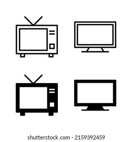 Tv icons vector. television sign and symbol