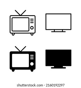 Tv icons vector. television sign and symbol