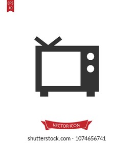 TV icon.Television vector.Broadcasting sign isolated on white background. Simple monitor illustration for web and mobile platforms.