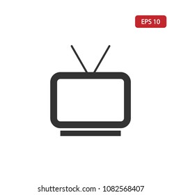 TV icon.Television vector.Broadcasting sign isolated on white background. Simple monitor illustration for web and mobile platforms.