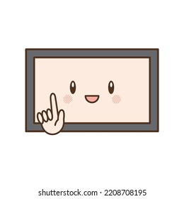 TV with index finger up