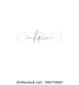 TV Initial handwriting logo vector illustration