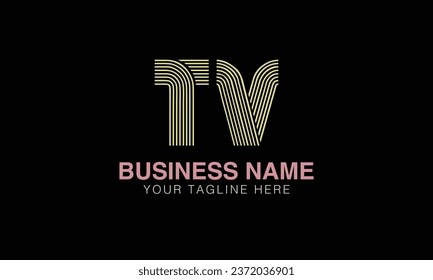 TV initial logo | initial based abstract modern minimal creative logo, vector template image. luxury logotype , real estate homie . typography . initials 