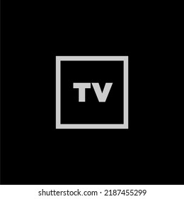 Tv Initial Monogram Logo Creative Square Stock Vector (Royalty Free ...