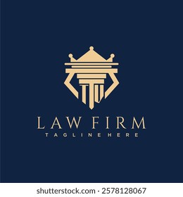 TV initial monogram logo for lawfirm vector design