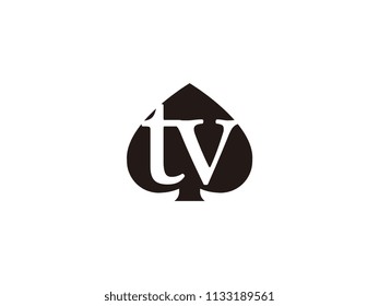 The tv initials logo inside the black shovel